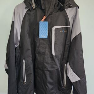Field Gear Men's Black and Gray‎ Performance Jacket